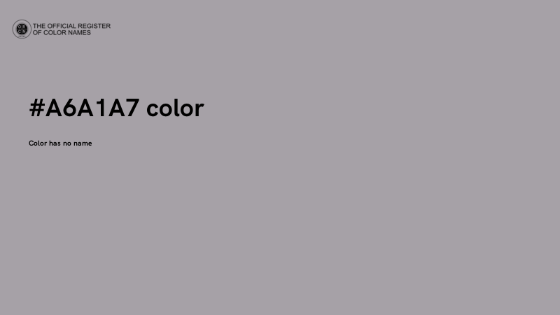 #A6A1A7 color image