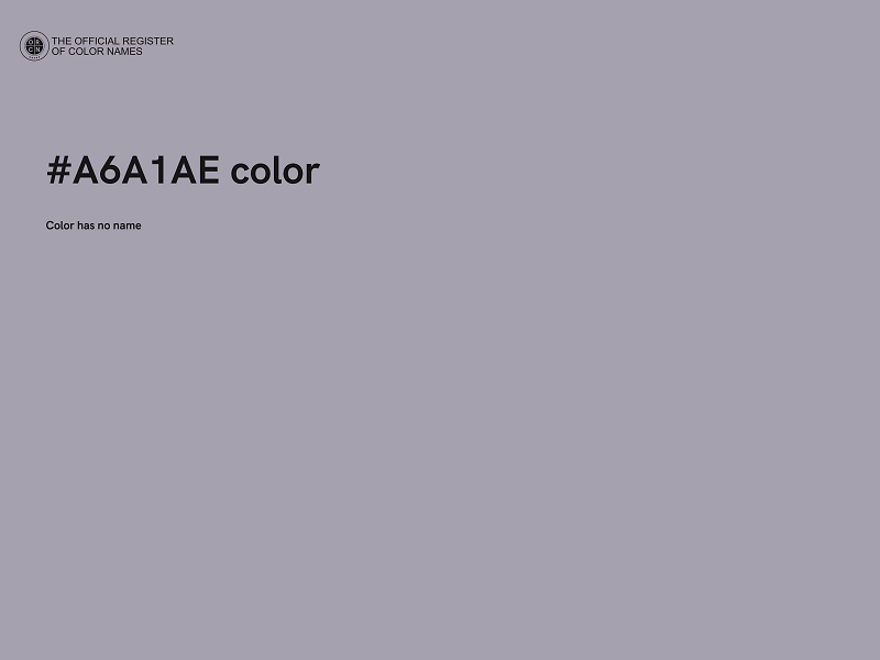 #A6A1AE color image