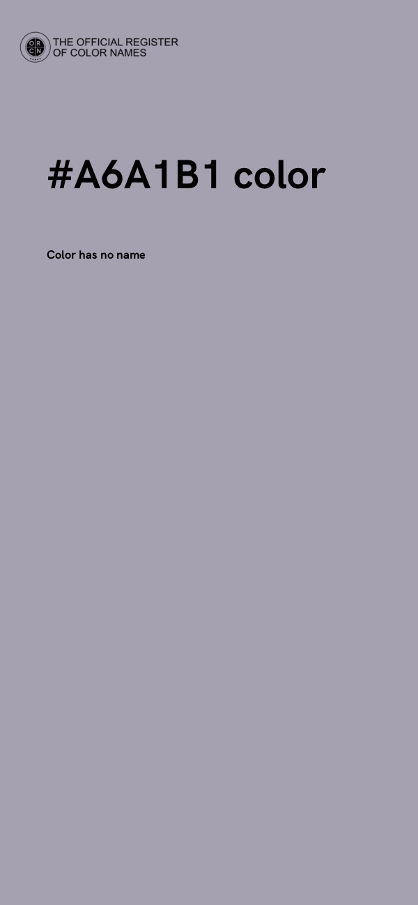 #A6A1B1 color image