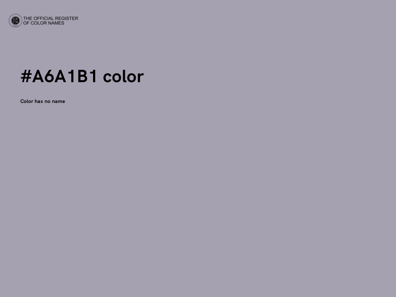 #A6A1B1 color image
