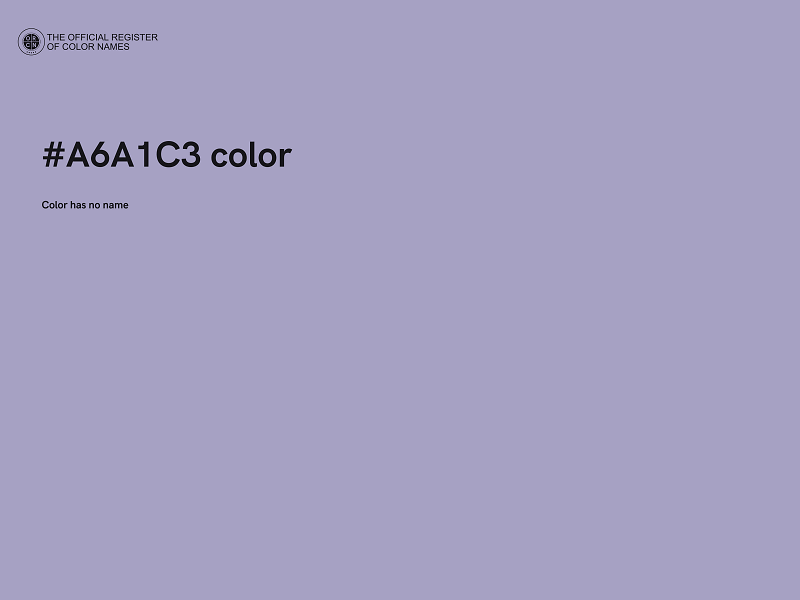 #A6A1C3 color image