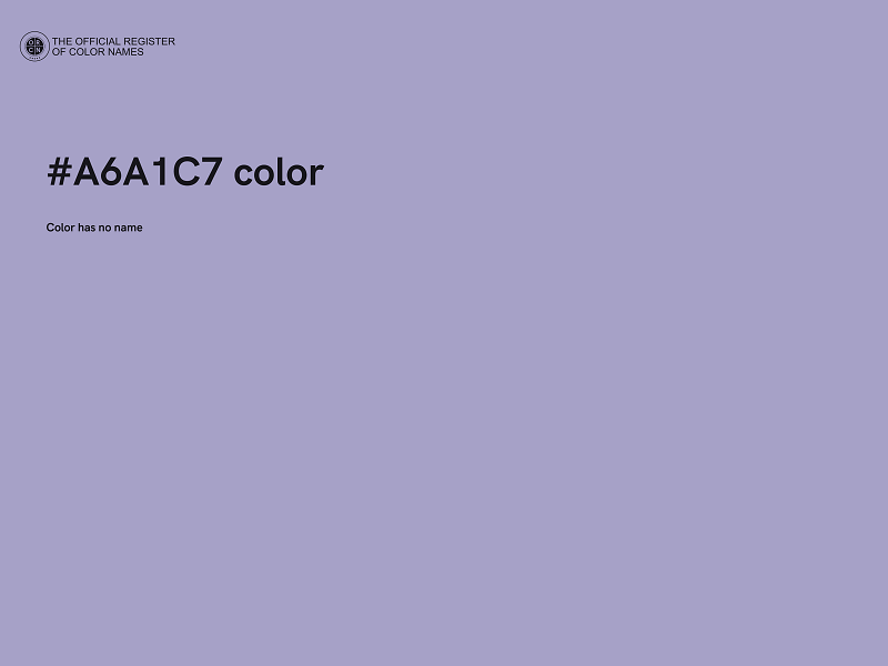 #A6A1C7 color image