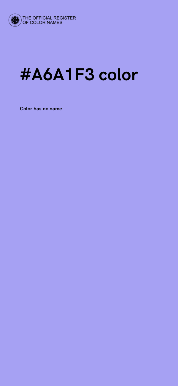 #A6A1F3 color image