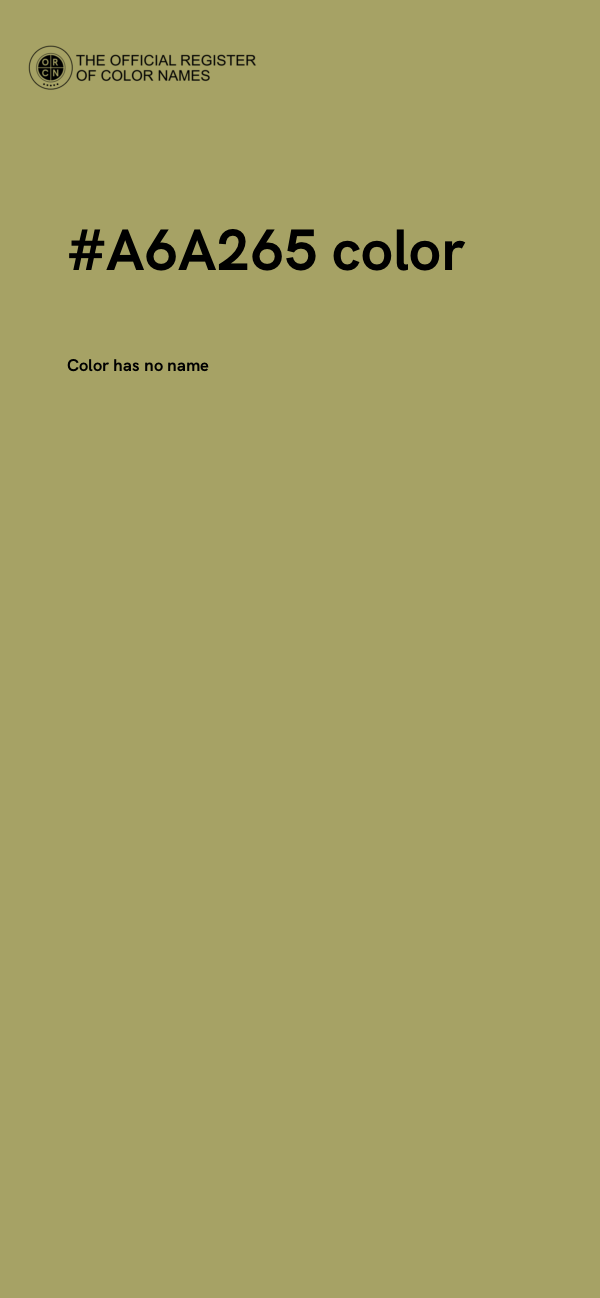 #A6A265 color image