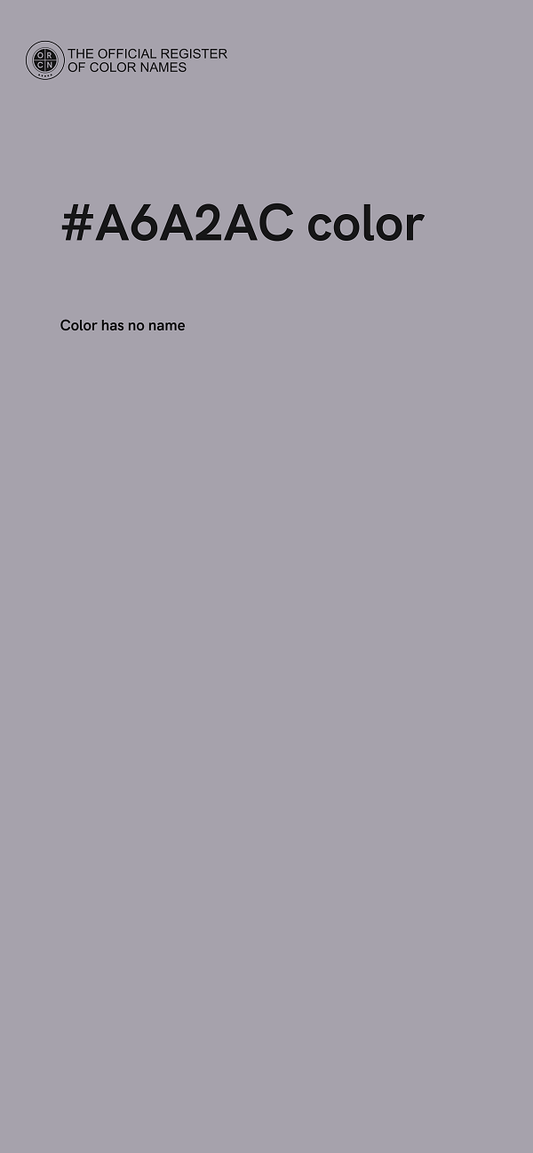 #A6A2AC color image