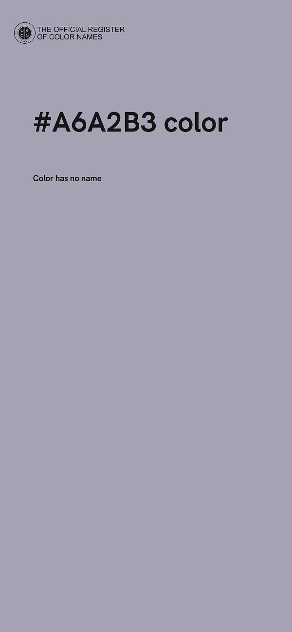 #A6A2B3 color image