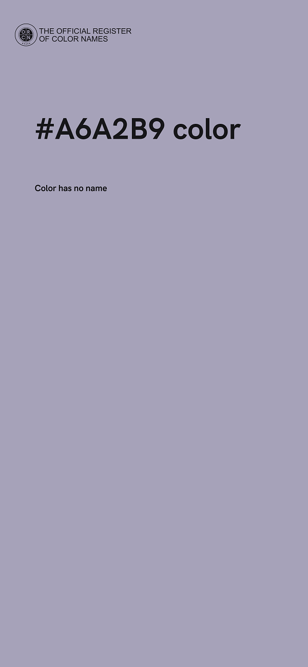 #A6A2B9 color image