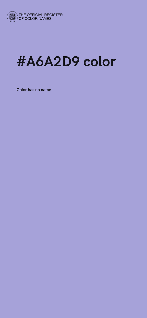 #A6A2D9 color image