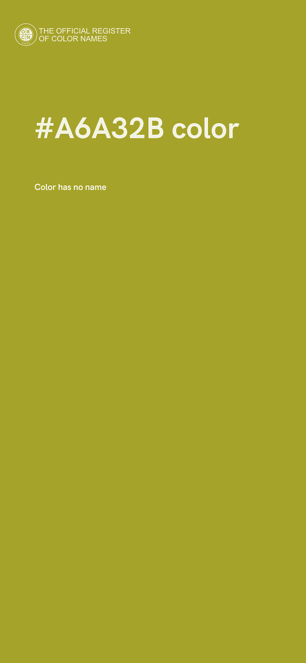 #A6A32B color image