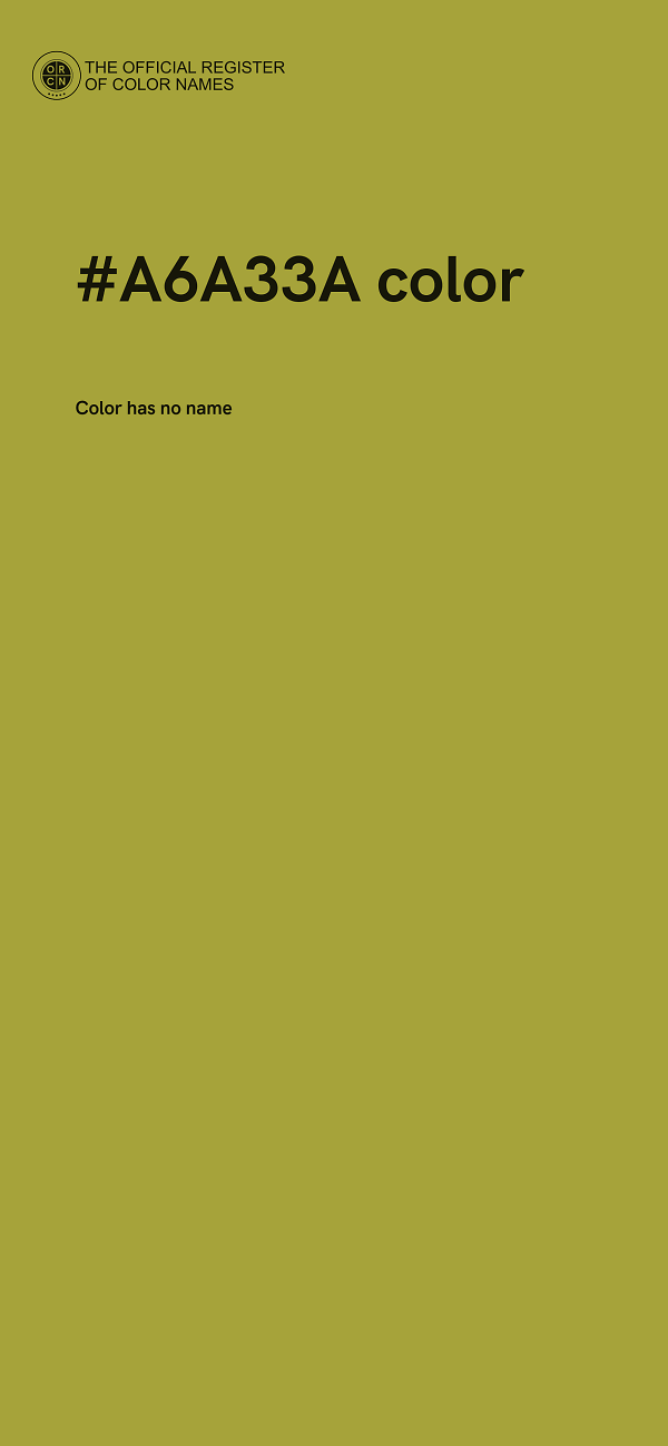 #A6A33A color image