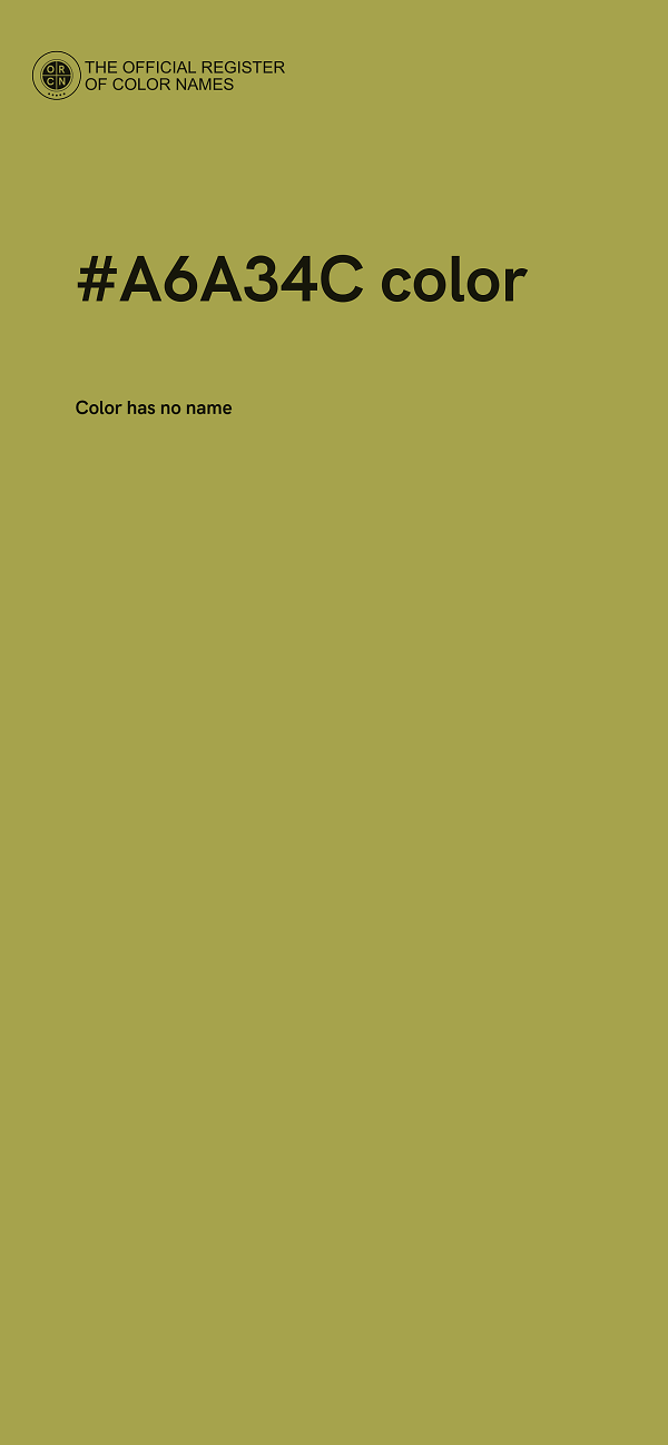 #A6A34C color image
