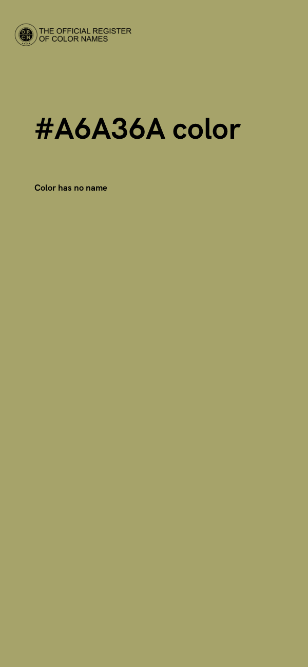 #A6A36A color image