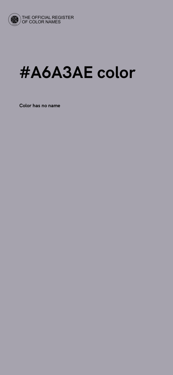 #A6A3AE color image
