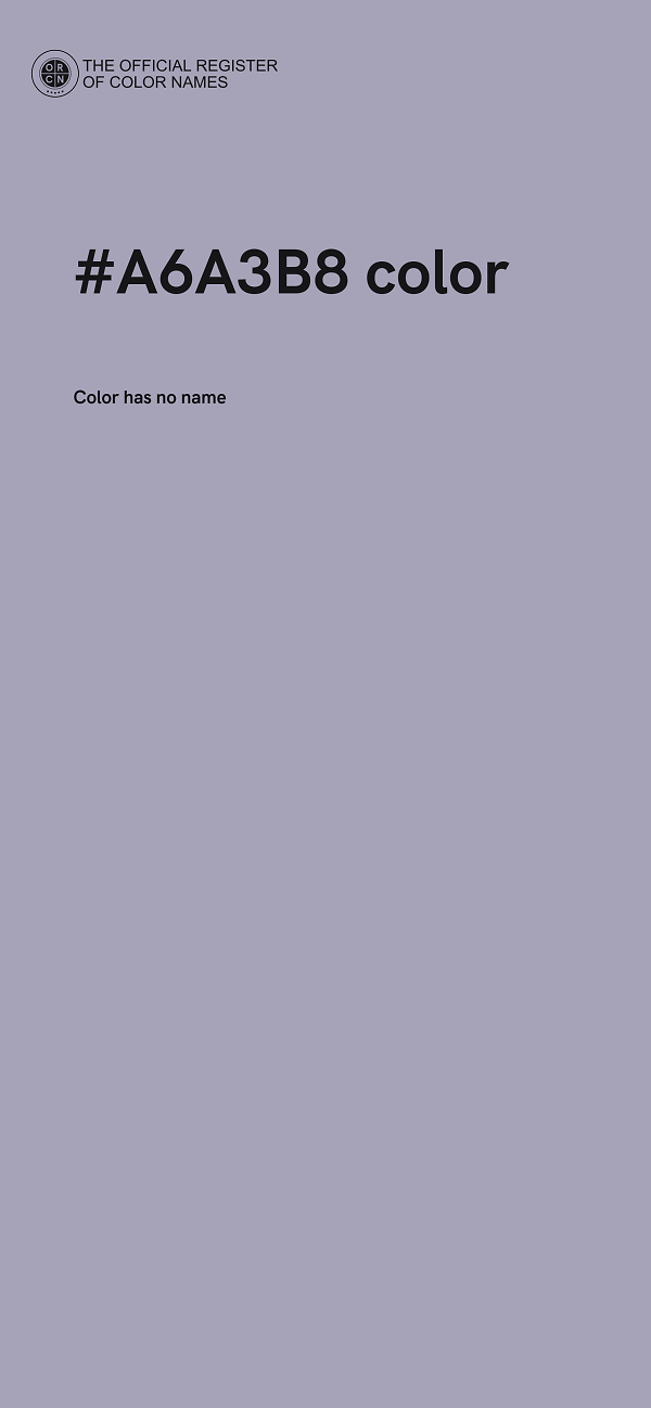 #A6A3B8 color image