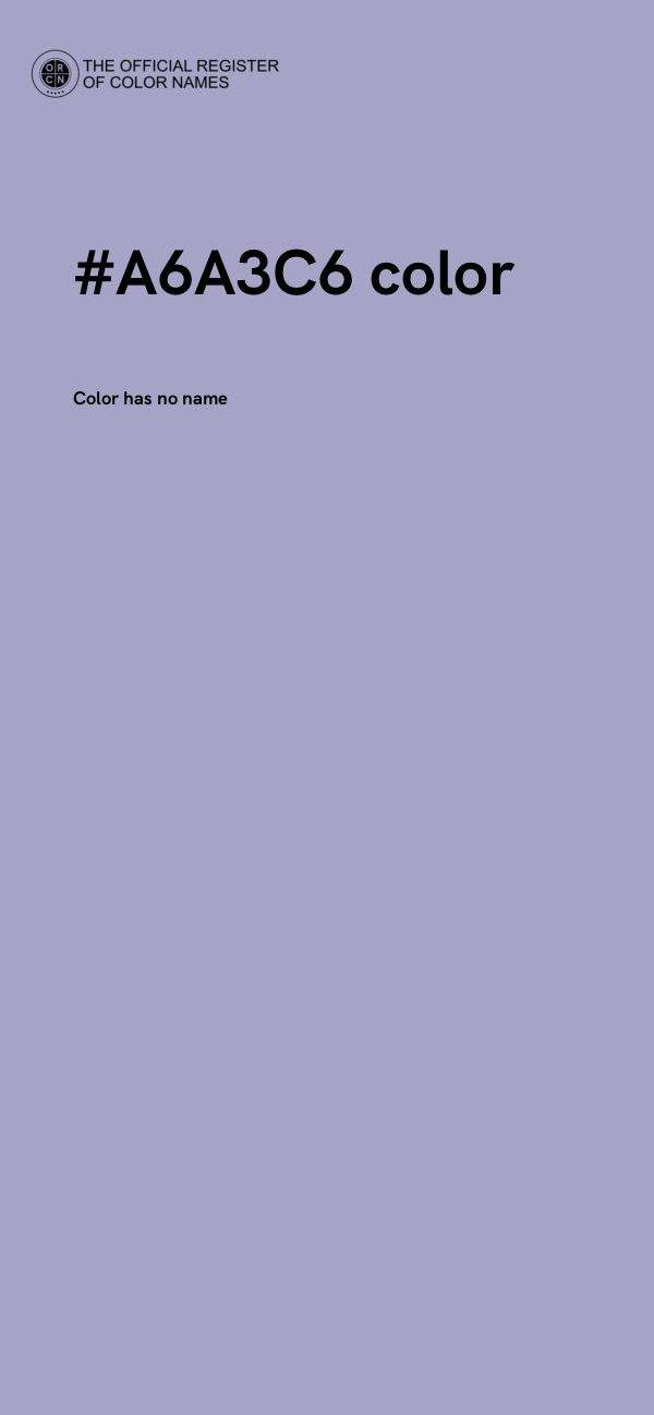 #A6A3C6 color image