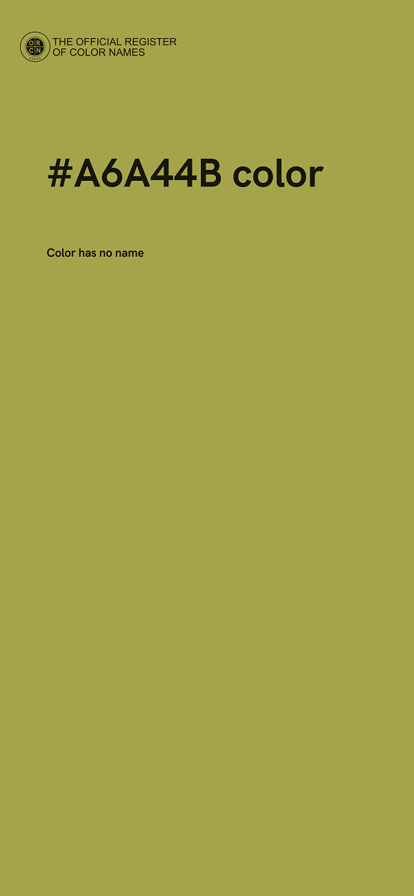 #A6A44B color image