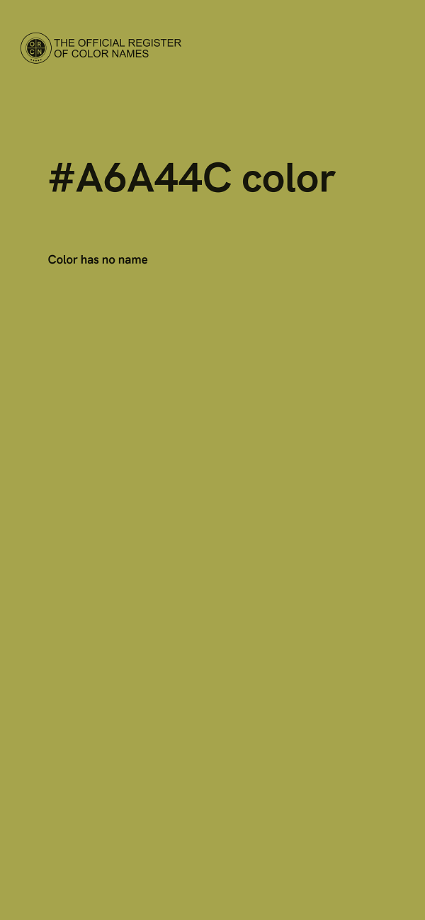 #A6A44C color image