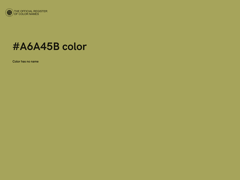 #A6A45B color image