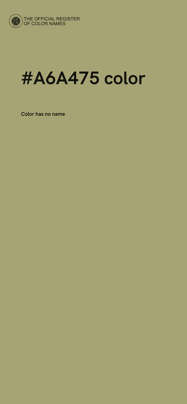 #A6A475 color image