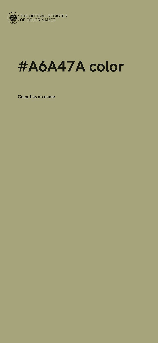 #A6A47A color image