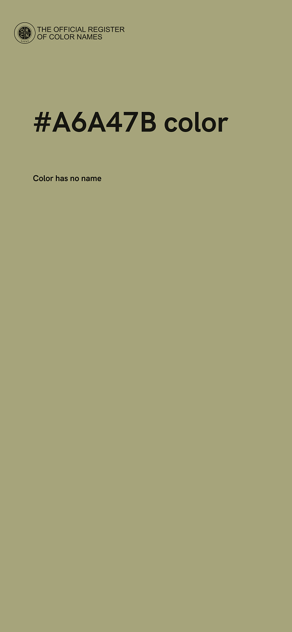 #A6A47B color image