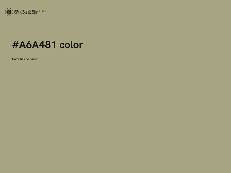 #A6A481 color image