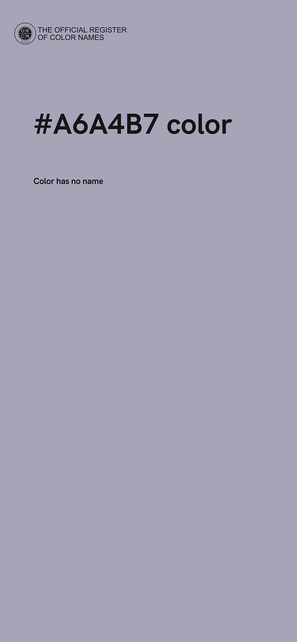 #A6A4B7 color image