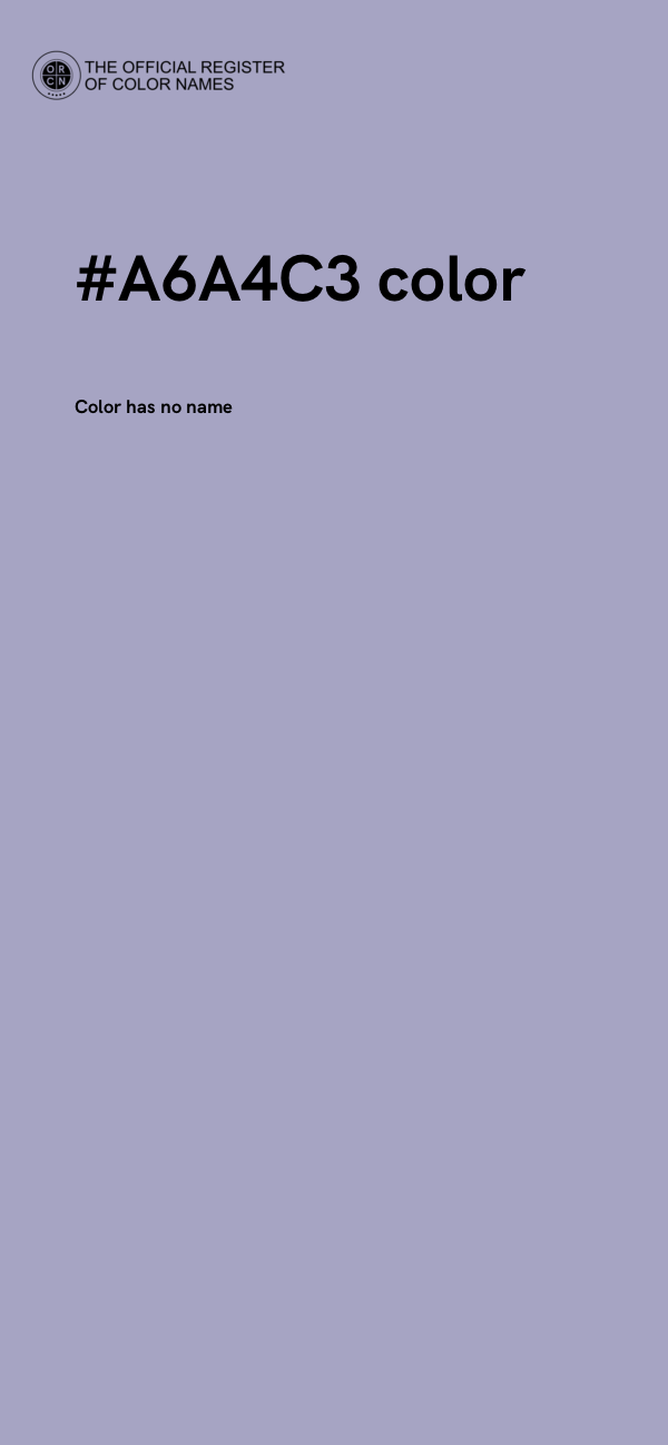 #A6A4C3 color image