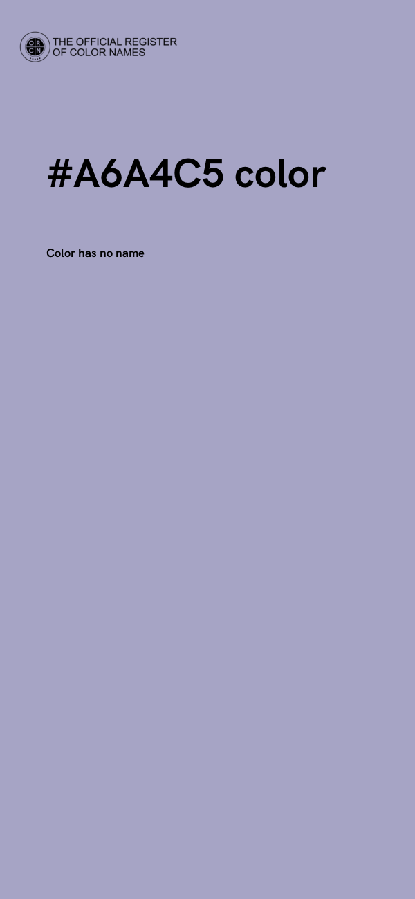 #A6A4C5 color image