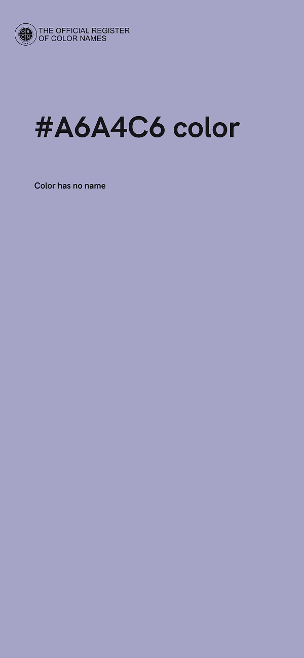 #A6A4C6 color image