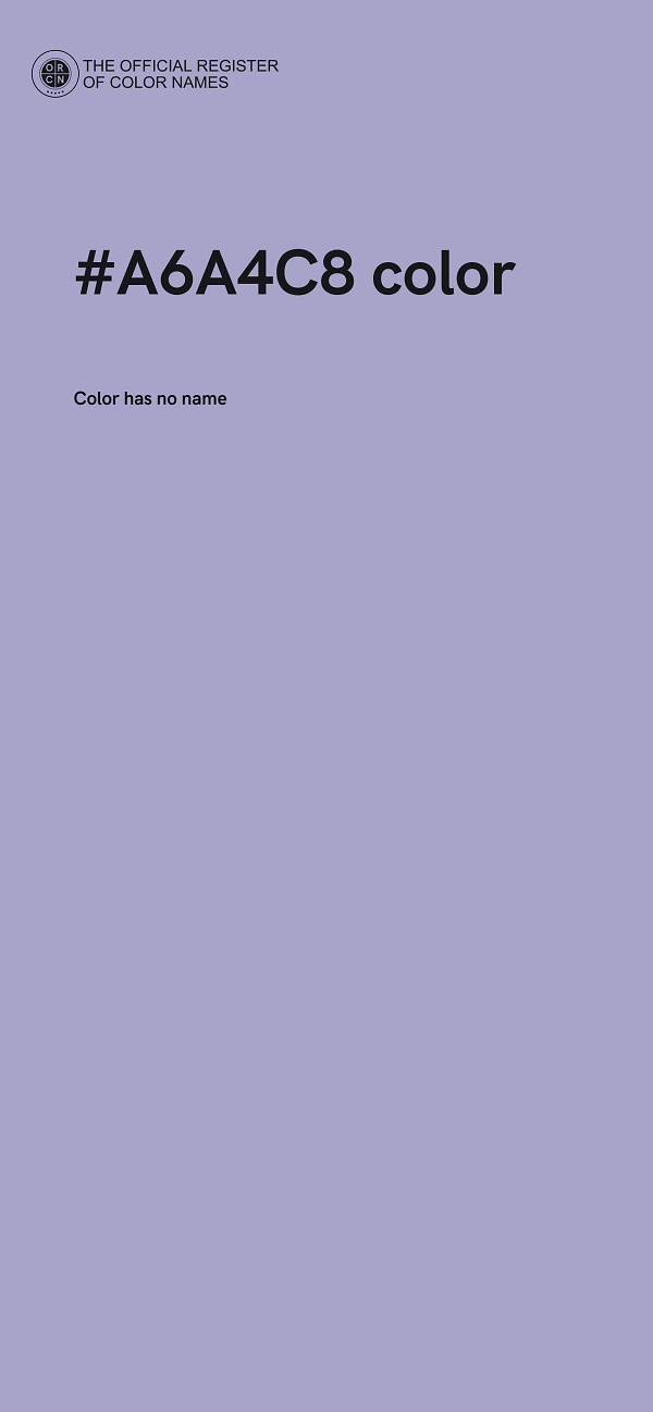 #A6A4C8 color image