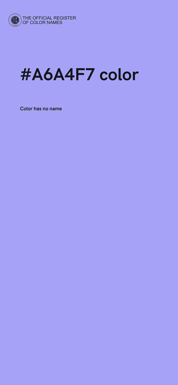 #A6A4F7 color image