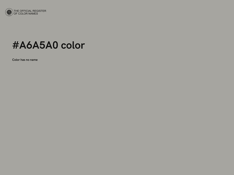 #A6A5A0 color image