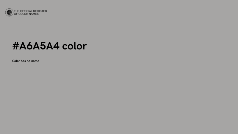 #A6A5A4 color image
