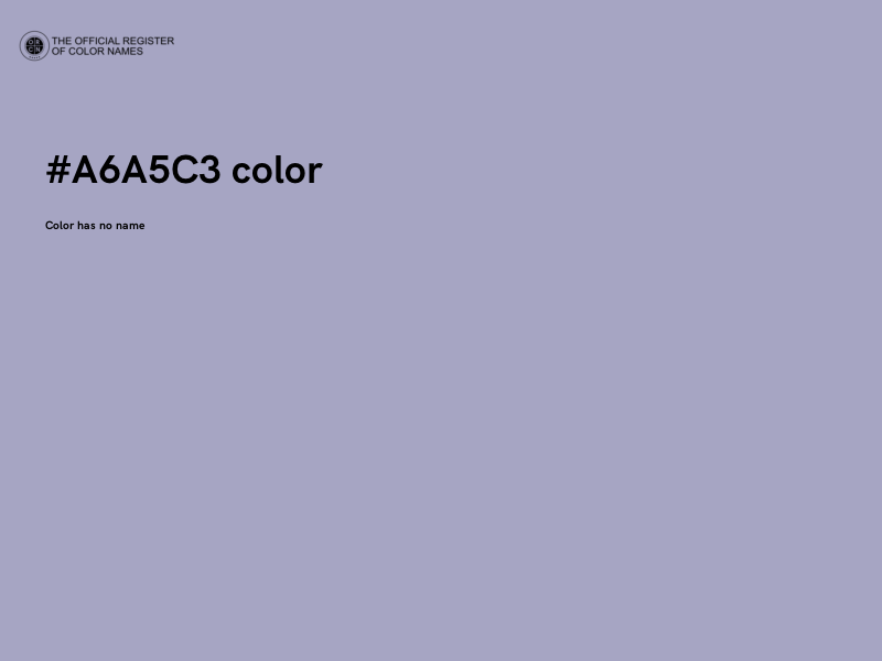 #A6A5C3 color image
