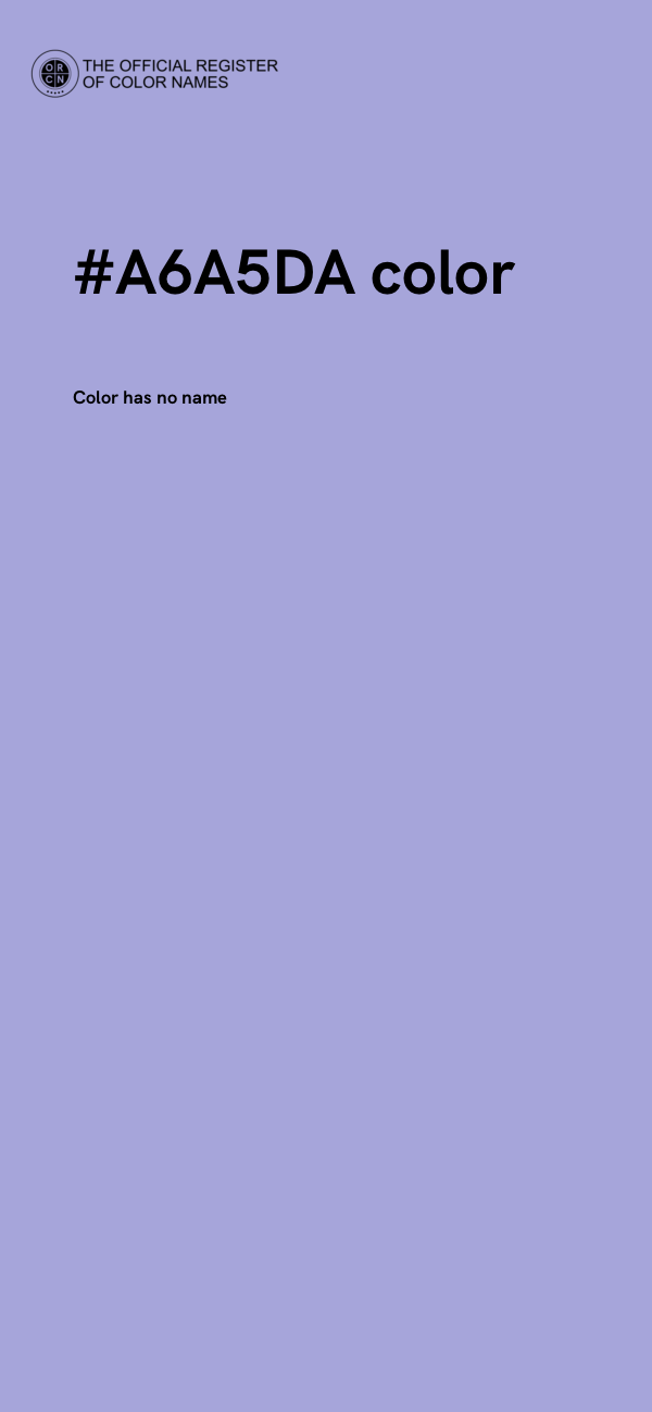 #A6A5DA color image