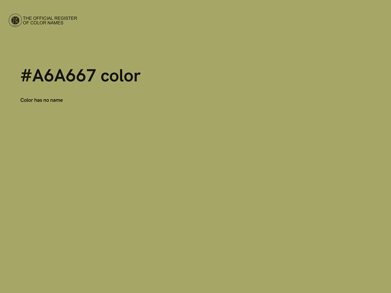 #A6A667 color image