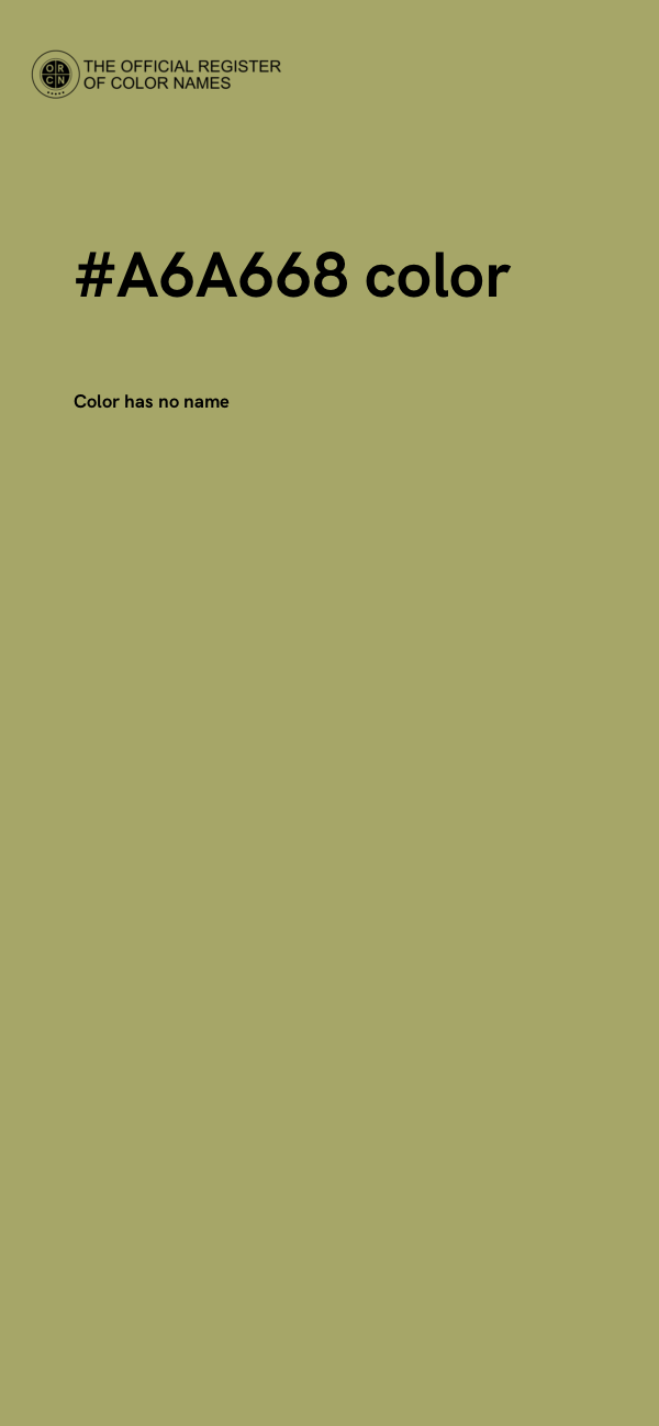 #A6A668 color image
