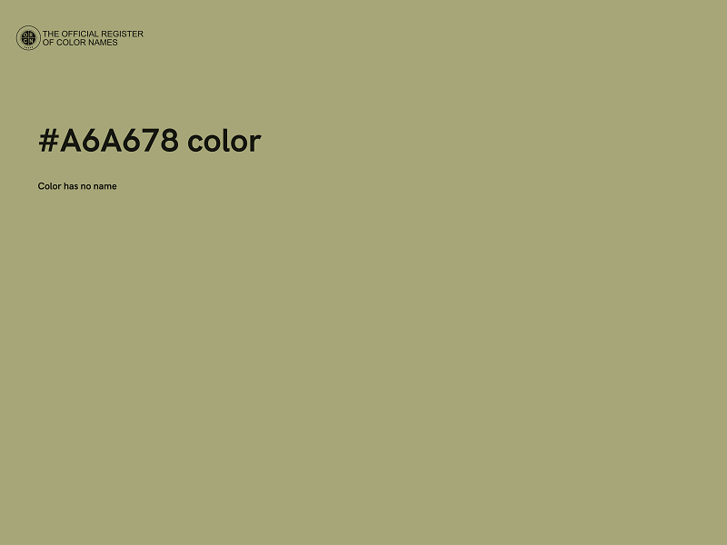 #A6A678 color image