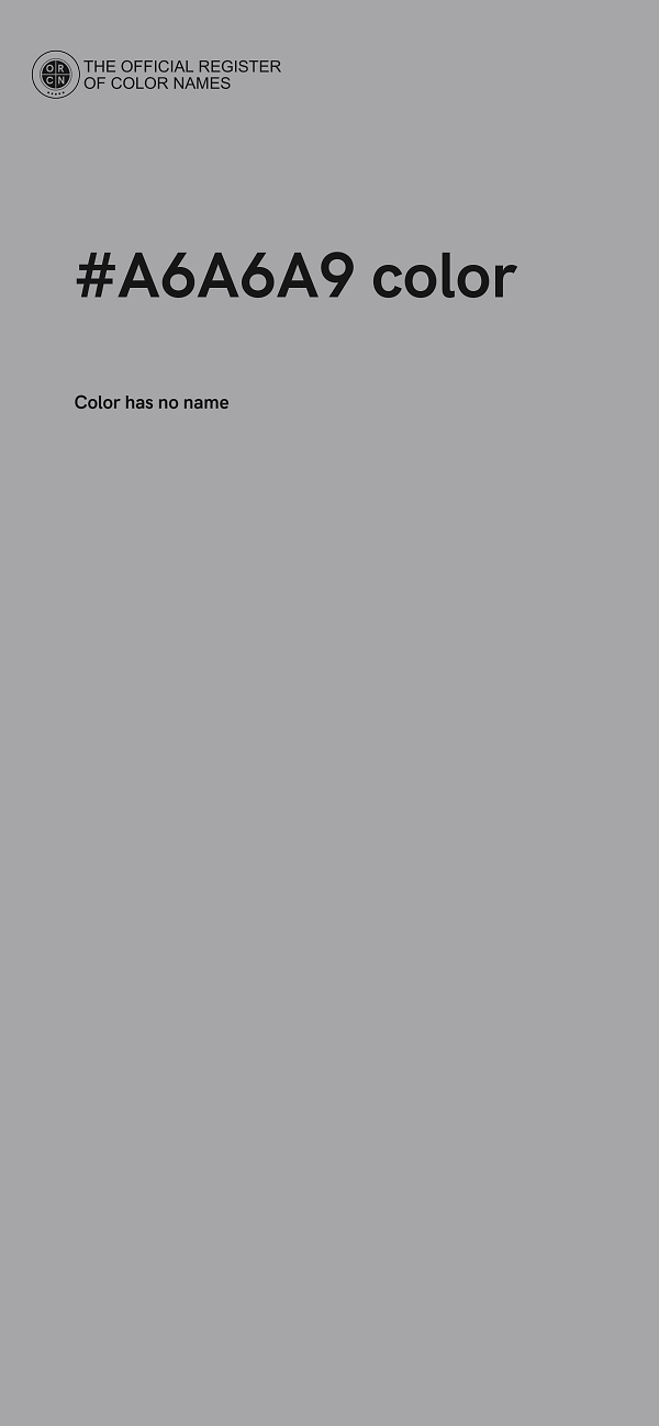 #A6A6A9 color image