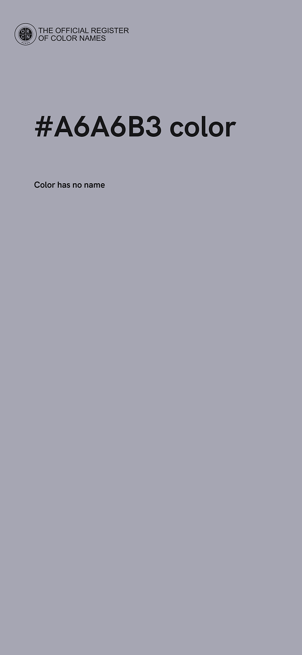 #A6A6B3 color image