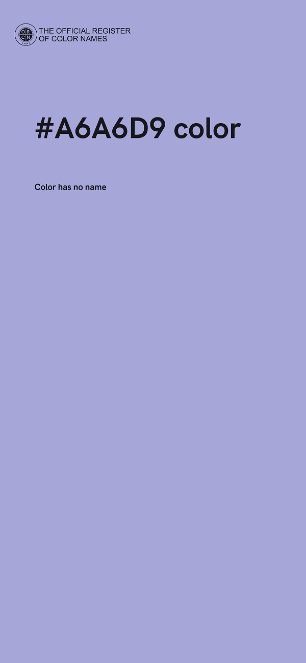 #A6A6D9 color image