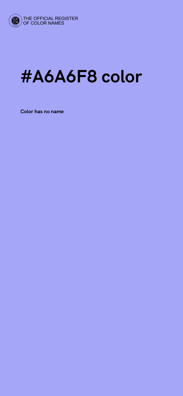 #A6A6F8 color image