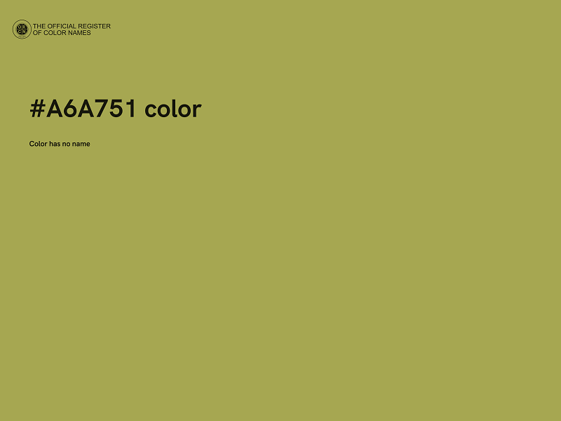 #A6A751 color image