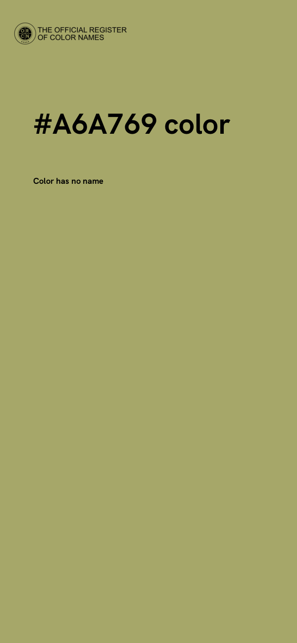 #A6A769 color image