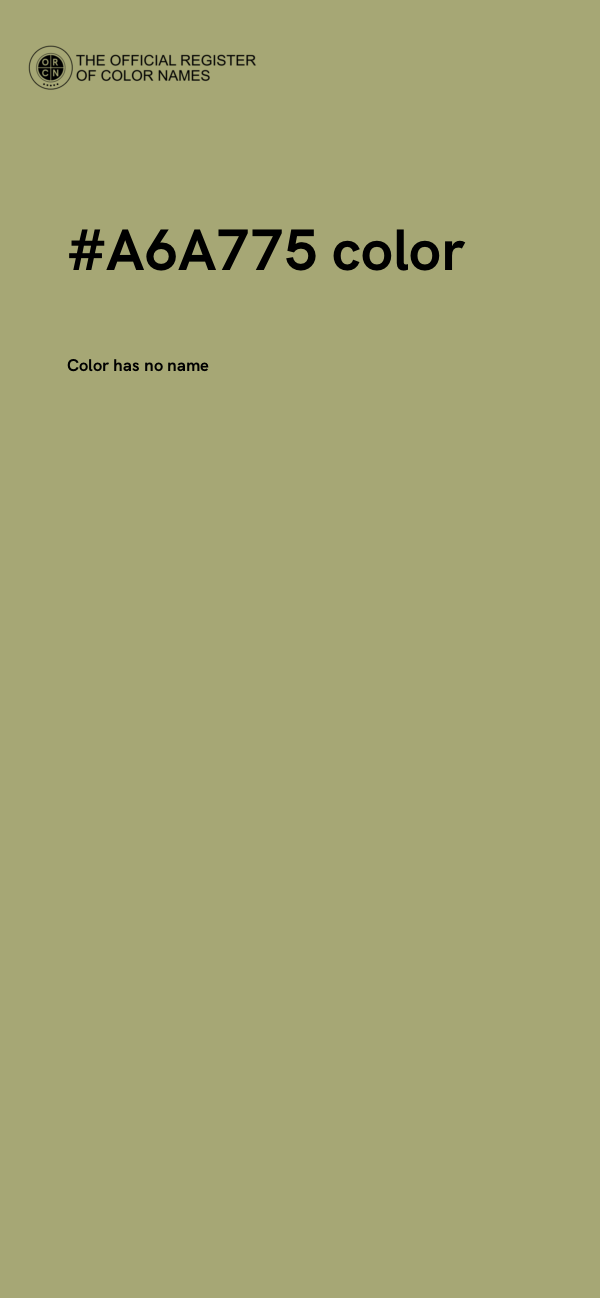 #A6A775 color image