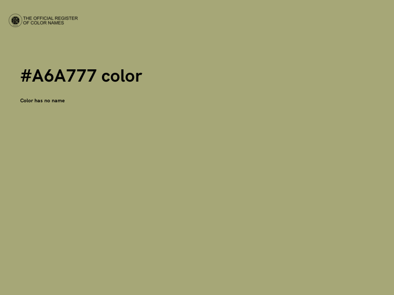 #A6A777 color image