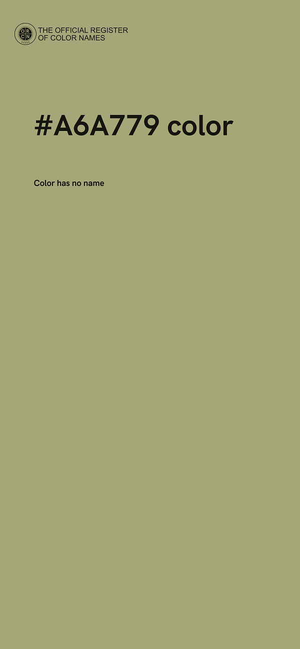 #A6A779 color image