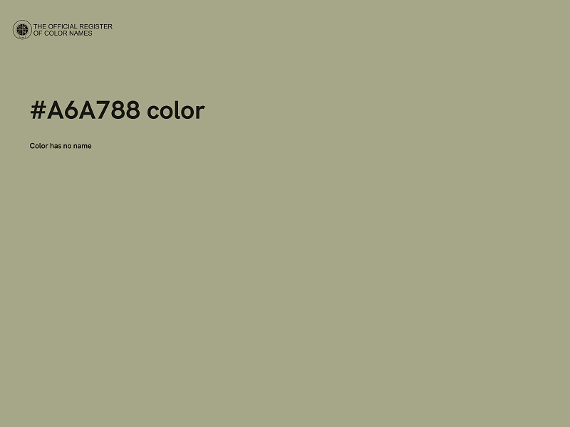 #A6A788 color image