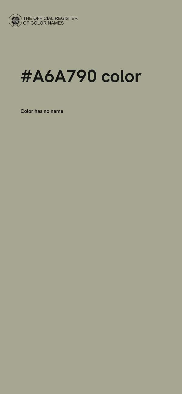 #A6A790 color image